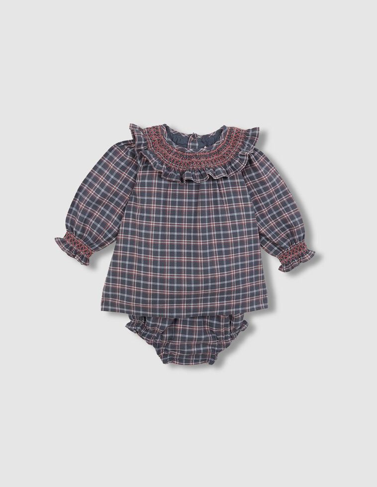 Vestido de cuadro verde