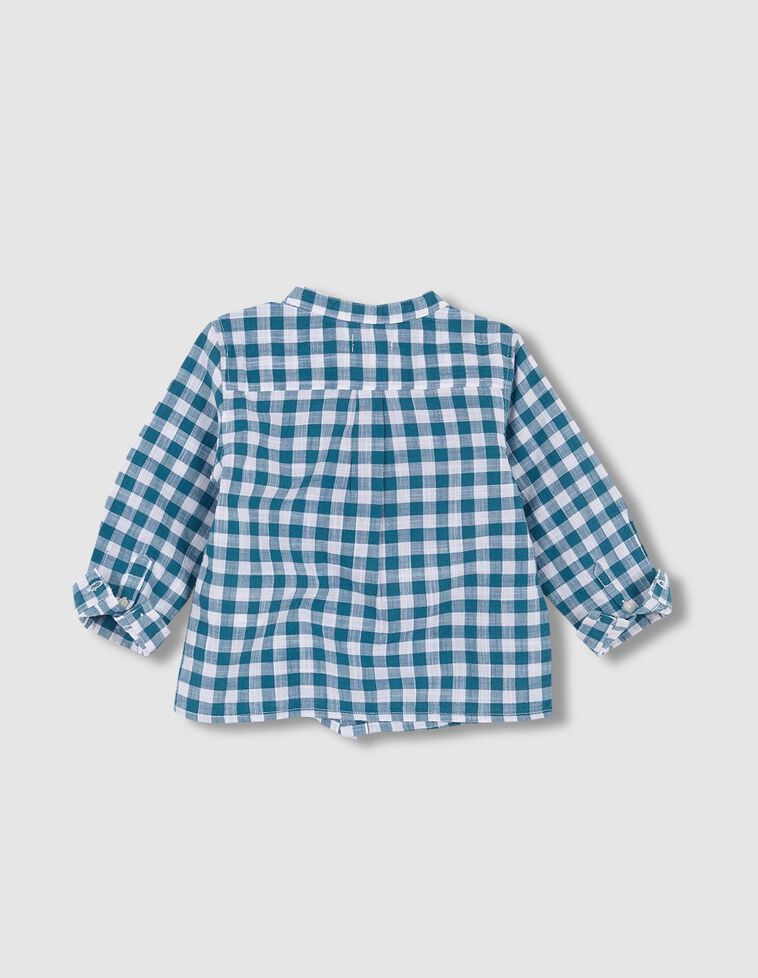 Camisa vichy petróleo 
