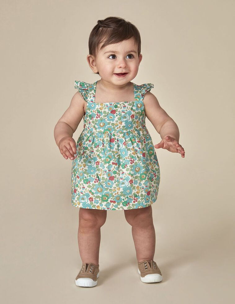 Vestido de liberty verde