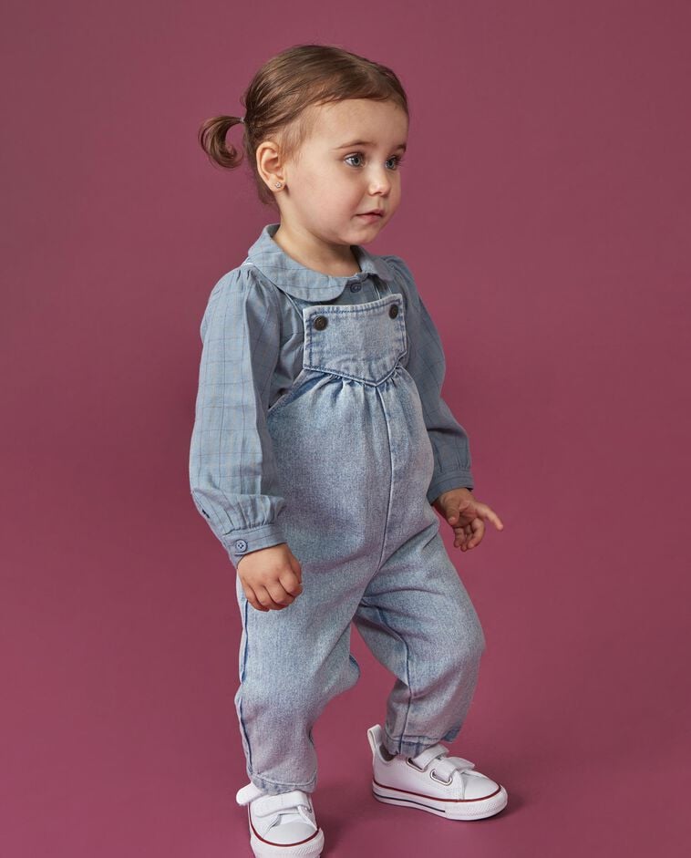 Peto denim azul claro beb&eacute;