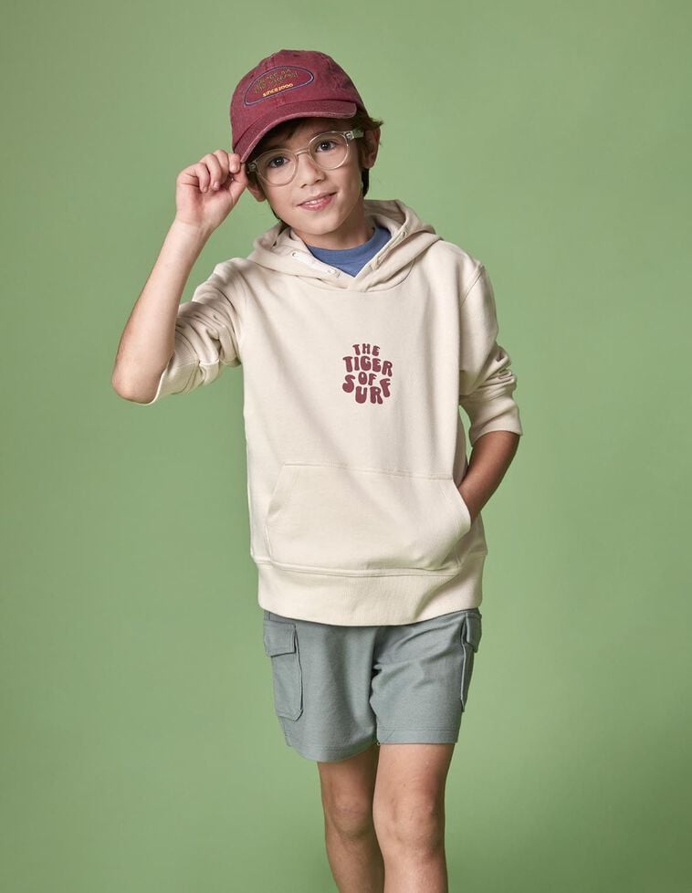 Sudadera con capucha piedra