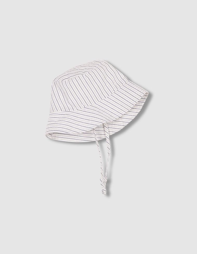 Gorro rayas seersucker verde