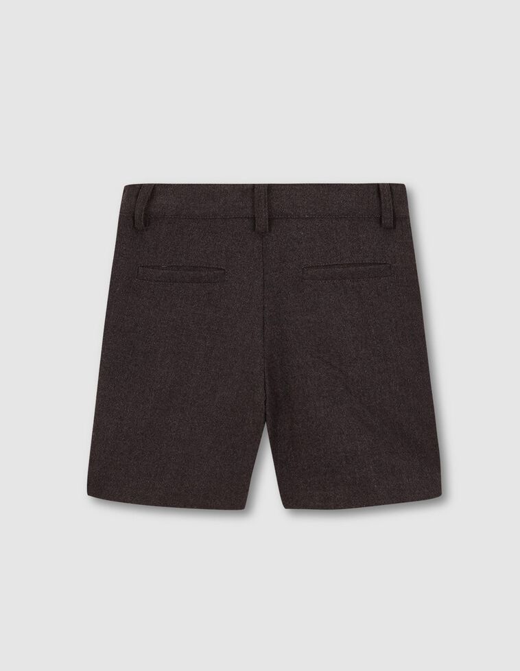 Pantalón Corto Franela Gris Oscuro Melange