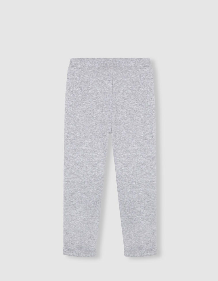 Pantalon largo felpa gris