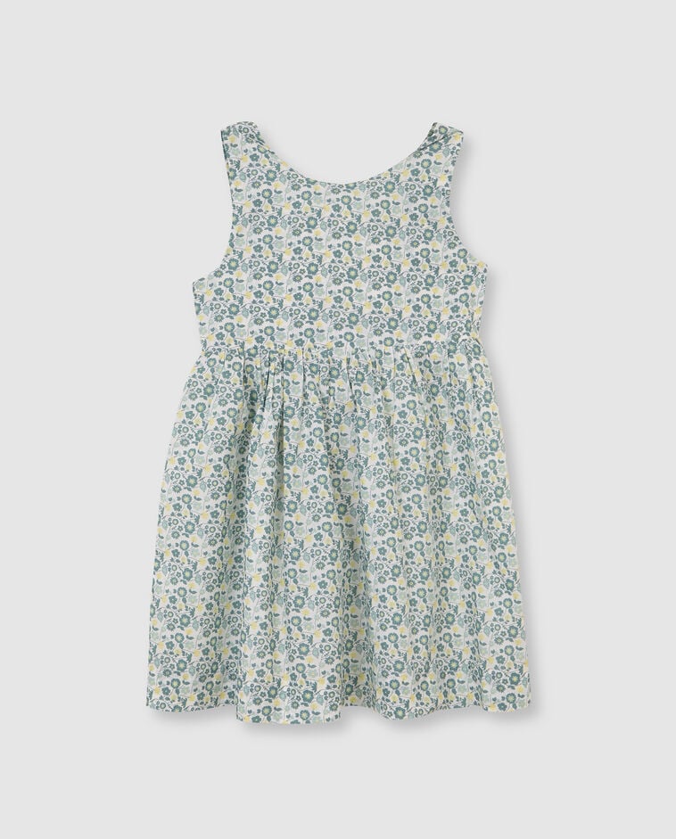 Vestido flores con tirantes blanco