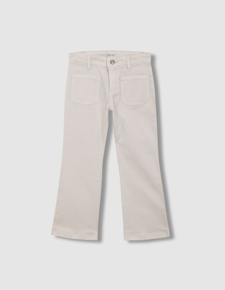Pantalón largo con bolsillos  blanco
