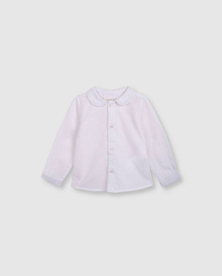 Camisa oxford blanco beb&eacute;