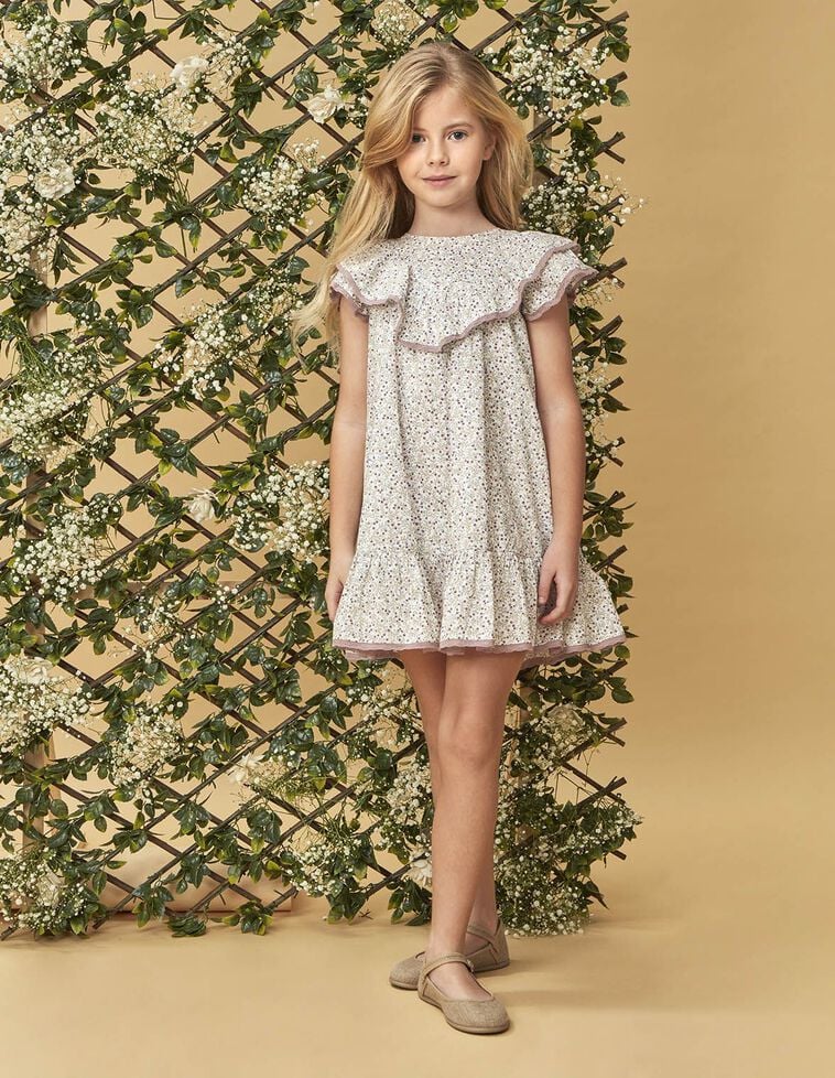 Vestido de florecitas lila