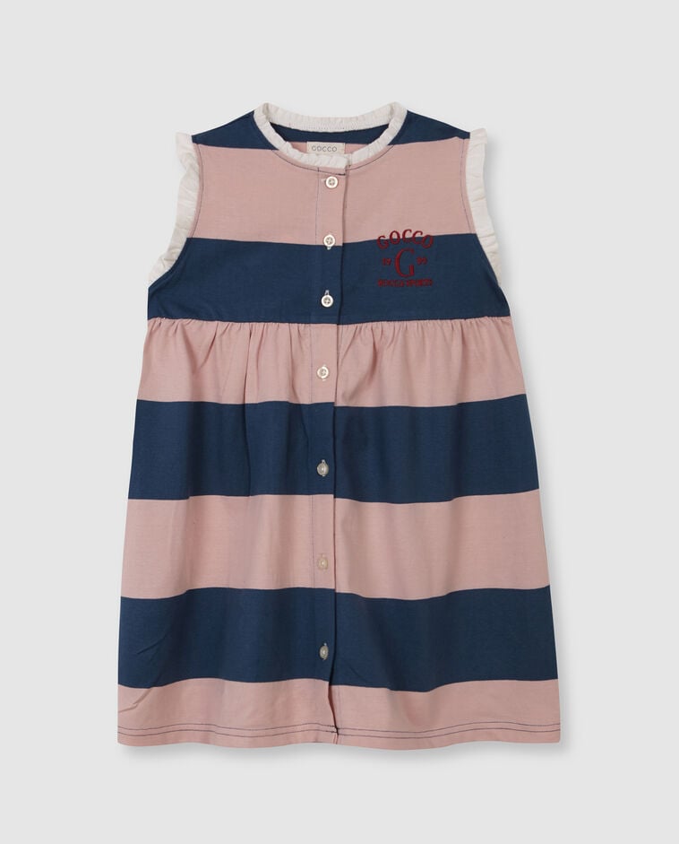Vestido polo de rayas azul oscuro
