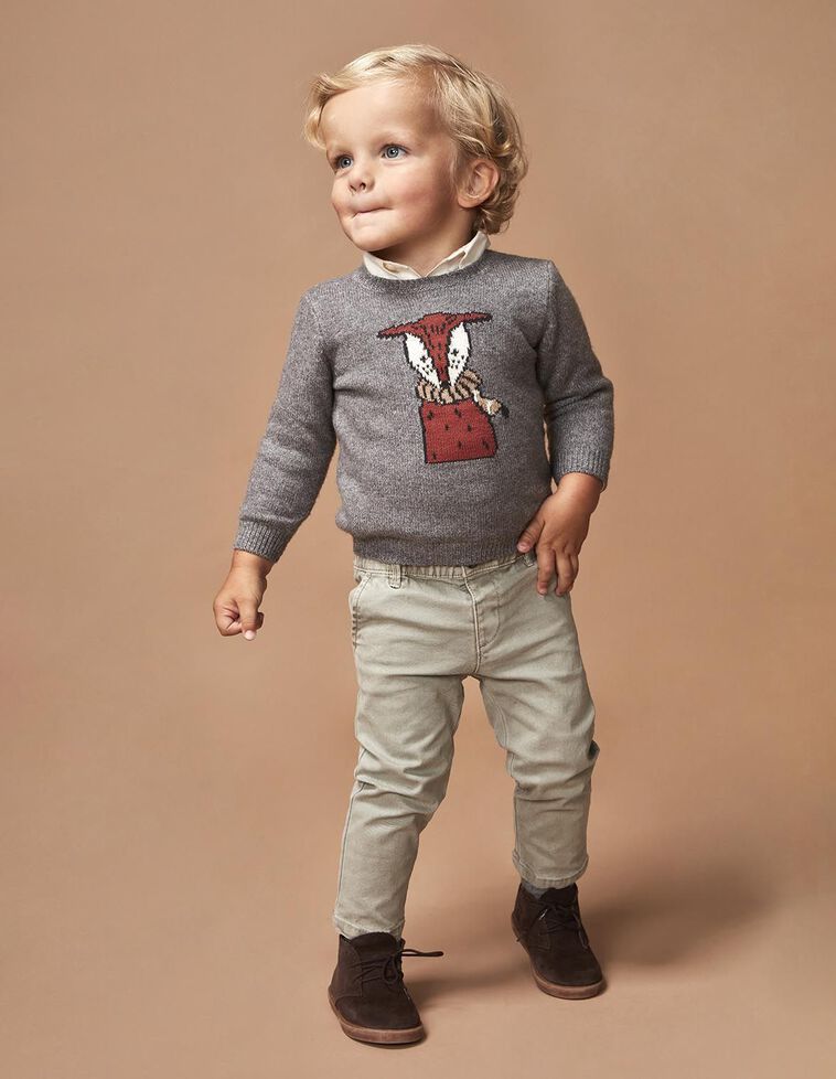 Pantalón largo engomado gris Pantalón largo engomado gris