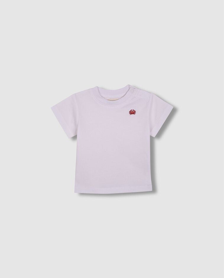 Camiseta cangrejo blanco