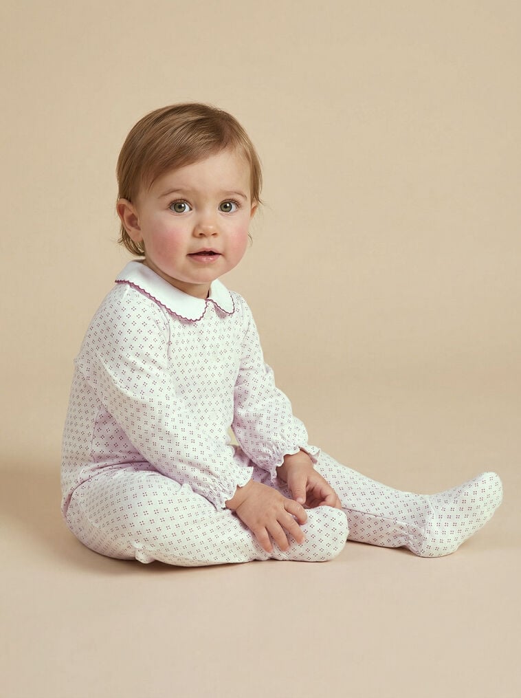 Pijama manga larga rosa