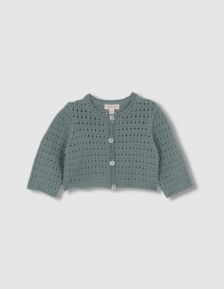 Chaqueta con desagujado verdoso