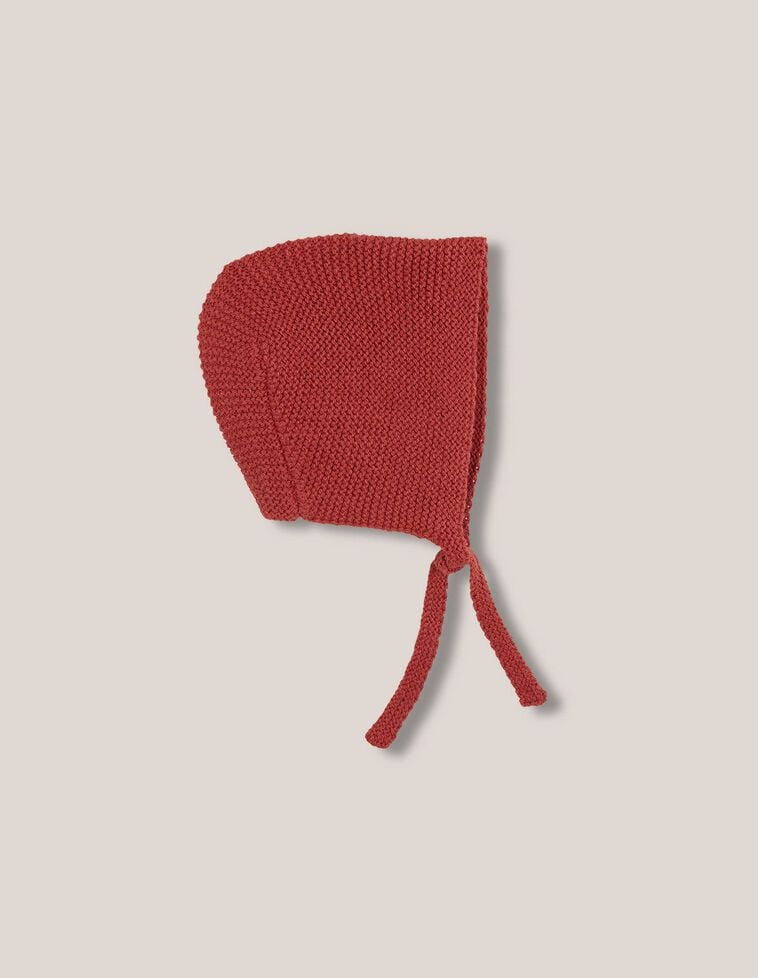 Capota punto bobo con lana granate Capota punto bobo con lana granate