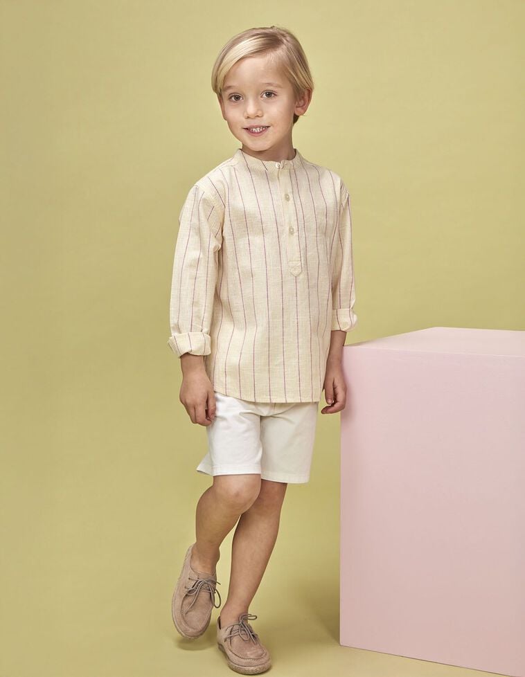Camisa de rayas blanco