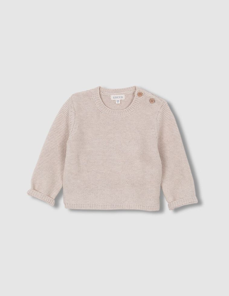 Jersey cuello redondo piedra