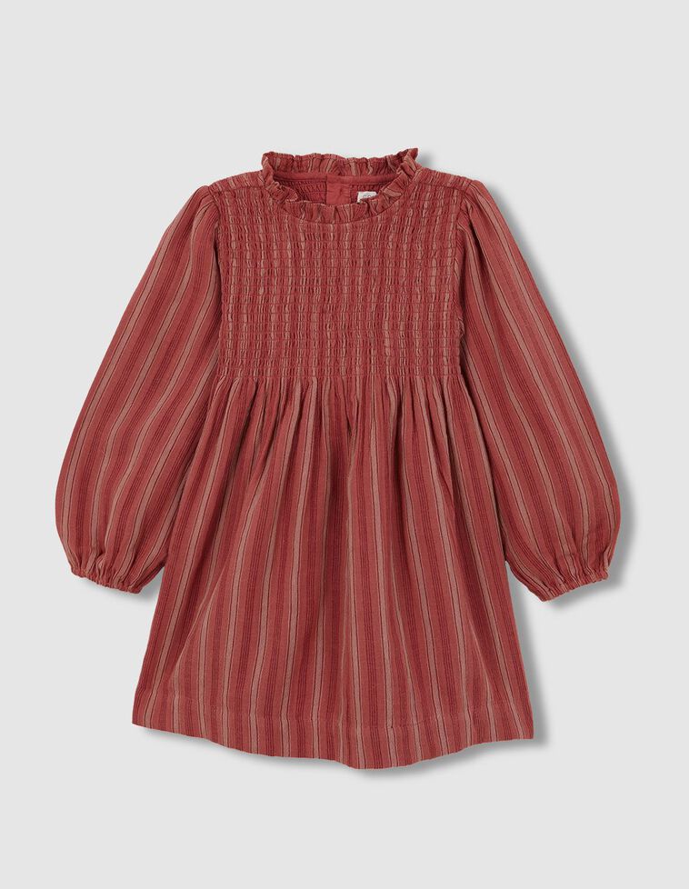 Vestido de rayas engomado rosa Vestido de rayas engomado rosa