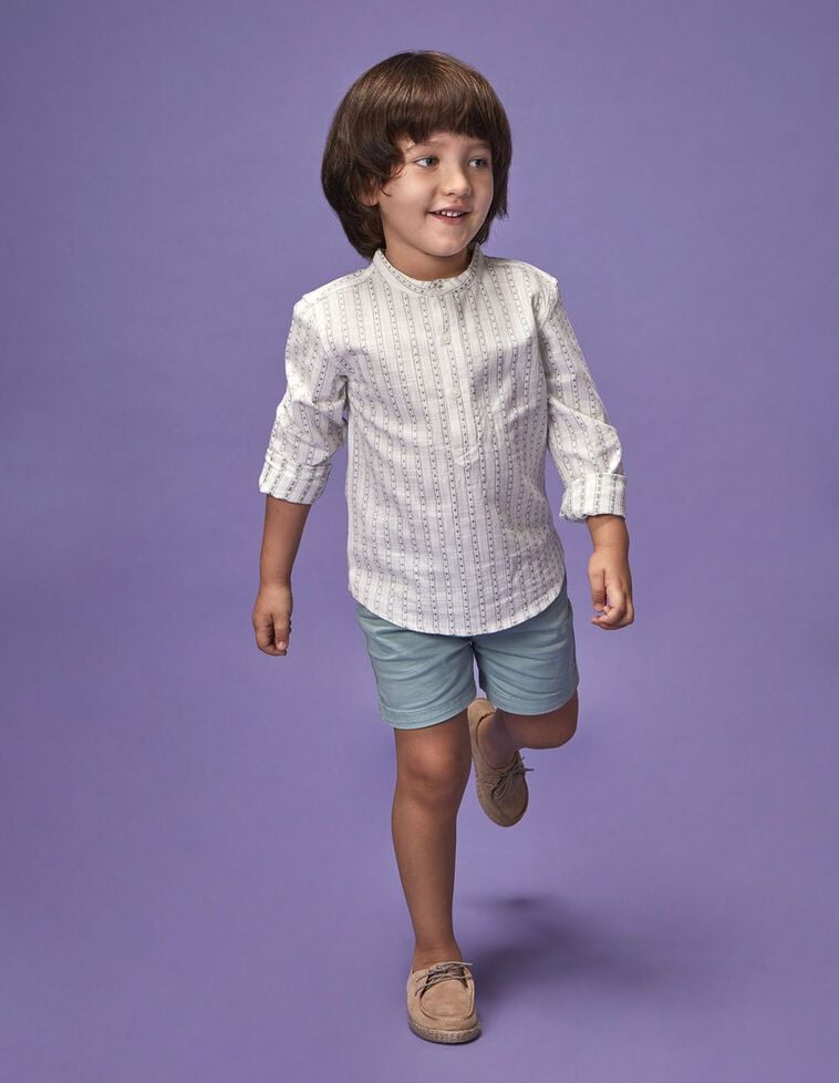Camisa de dobby blanco