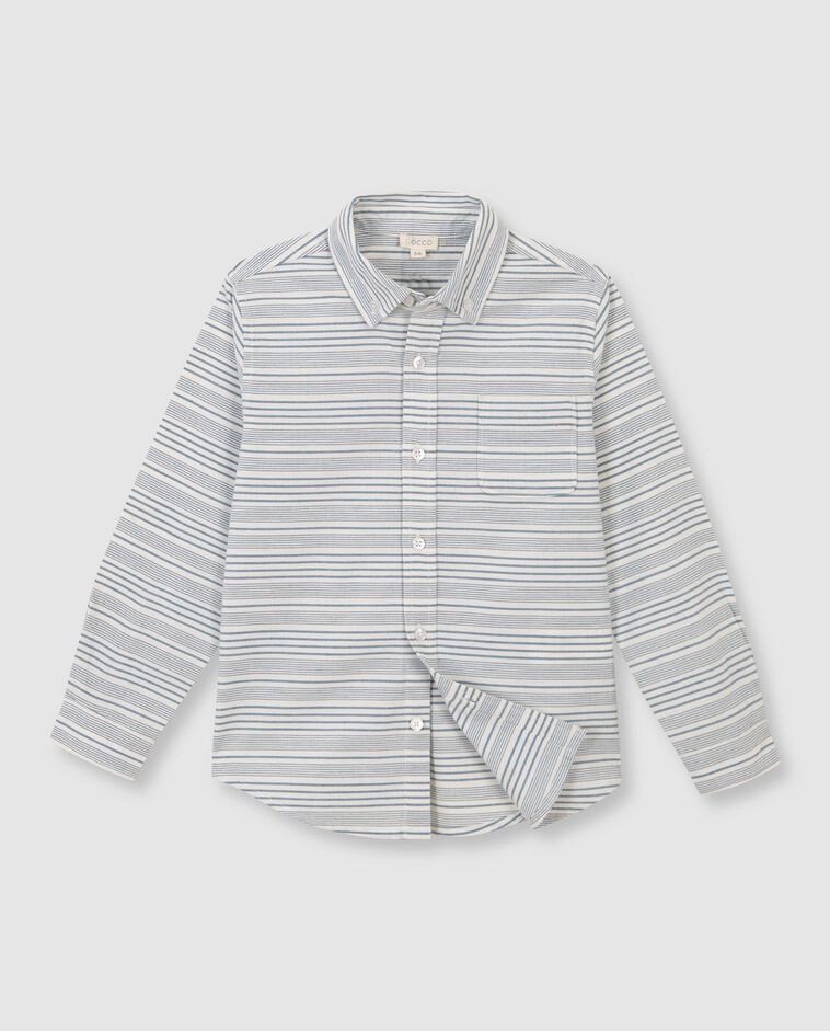 Camisa de rayas horizontales azul