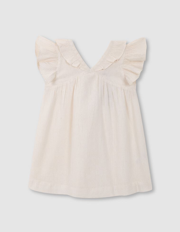 Vestido hilos metalizados blanco