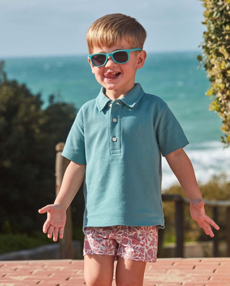 Polo b&aacute;sico de piqu&eacute; verde