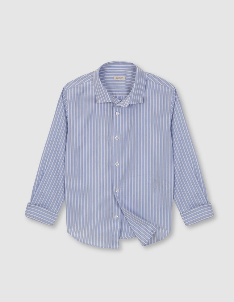 Camisa Rayas Smart Celeste Bb