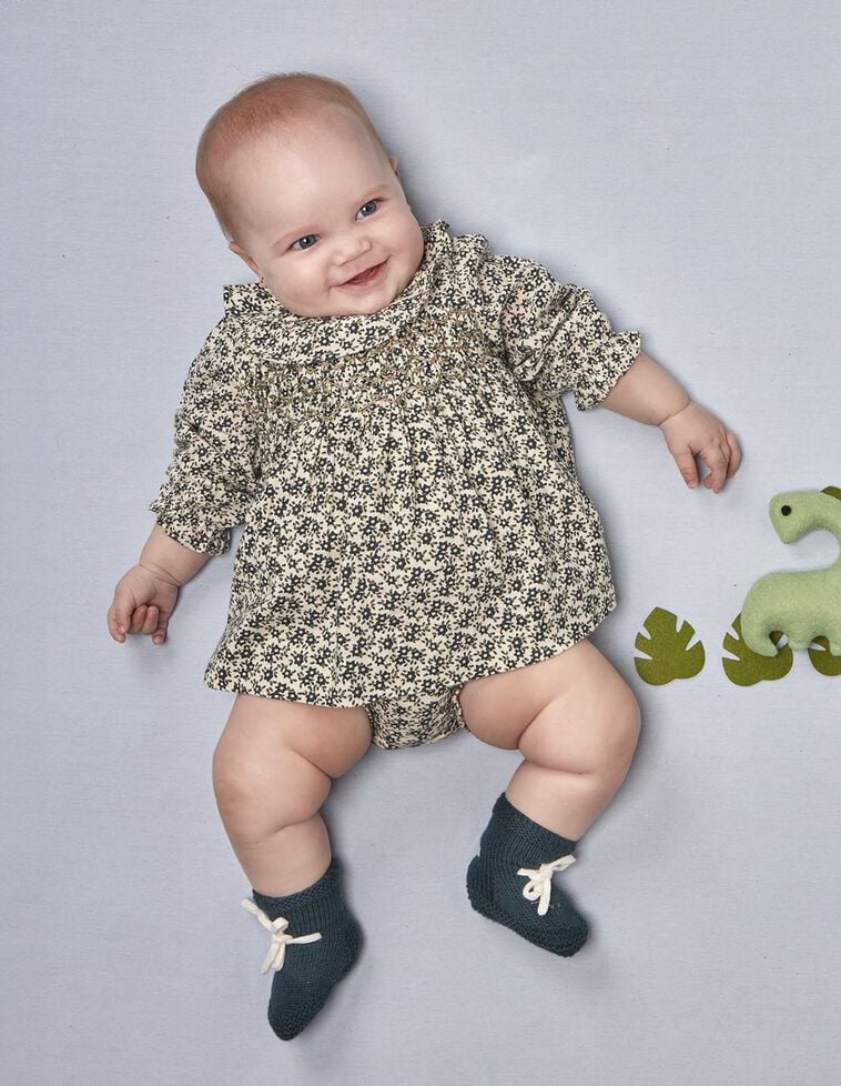 Vestido florecitas blanco