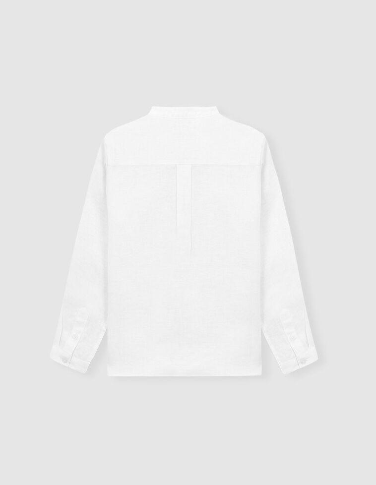 Camisa panadera lino blanca