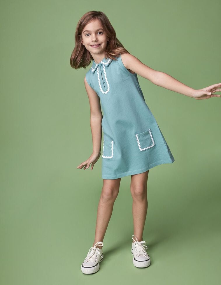 Vestido de terry azul claro