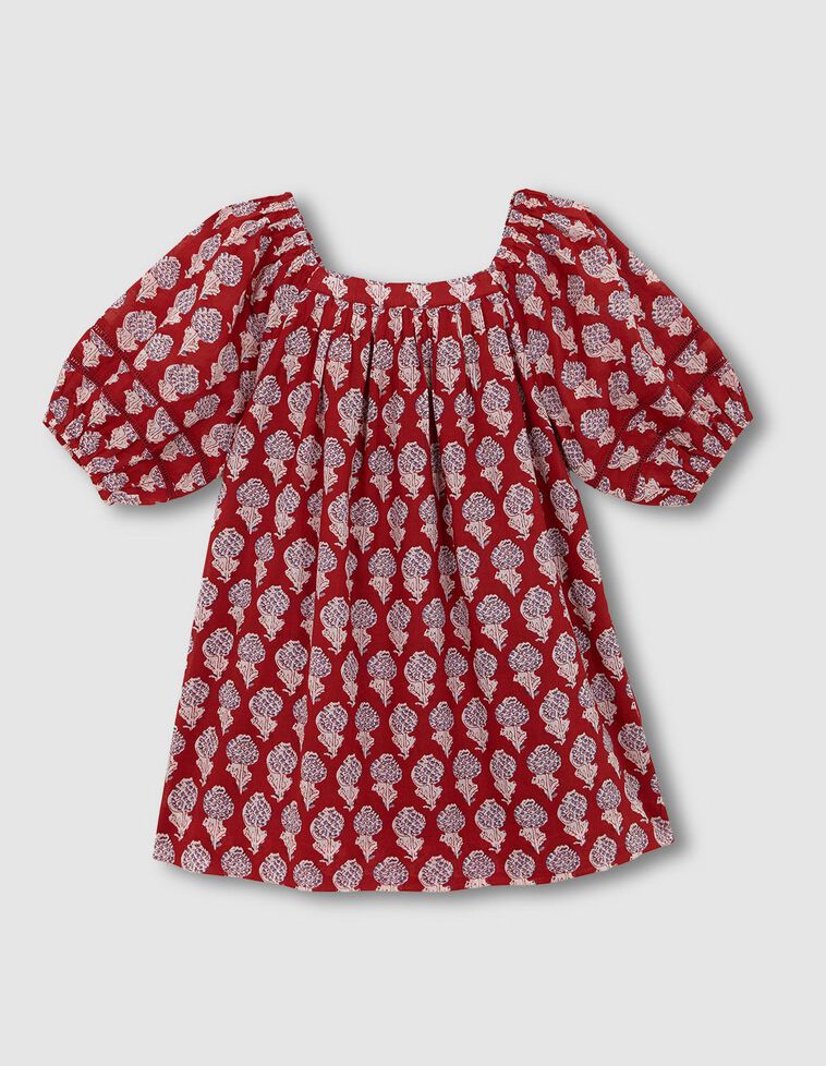 Vestido estampado rojo