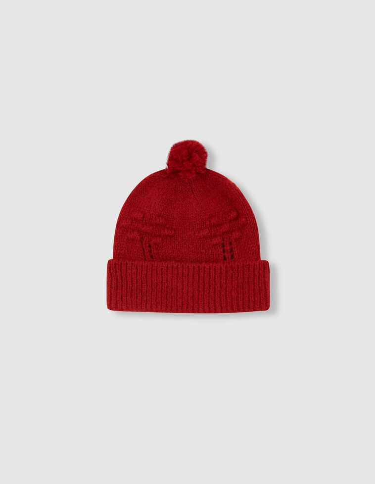 Gorro rojo openwork