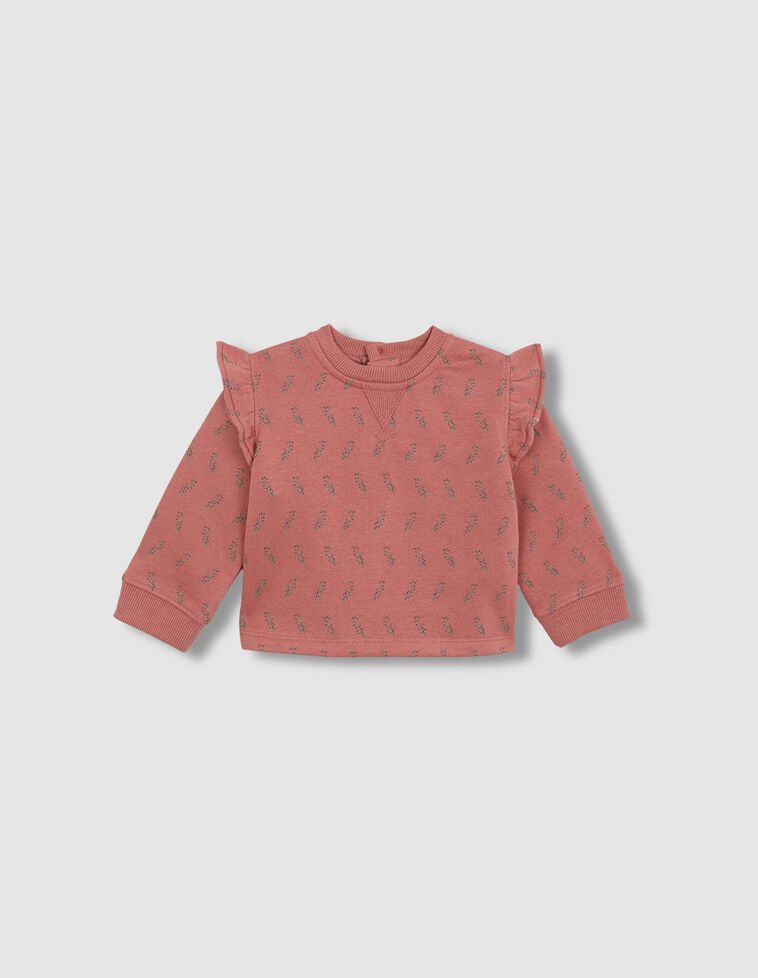 Sudadera estampada rosa