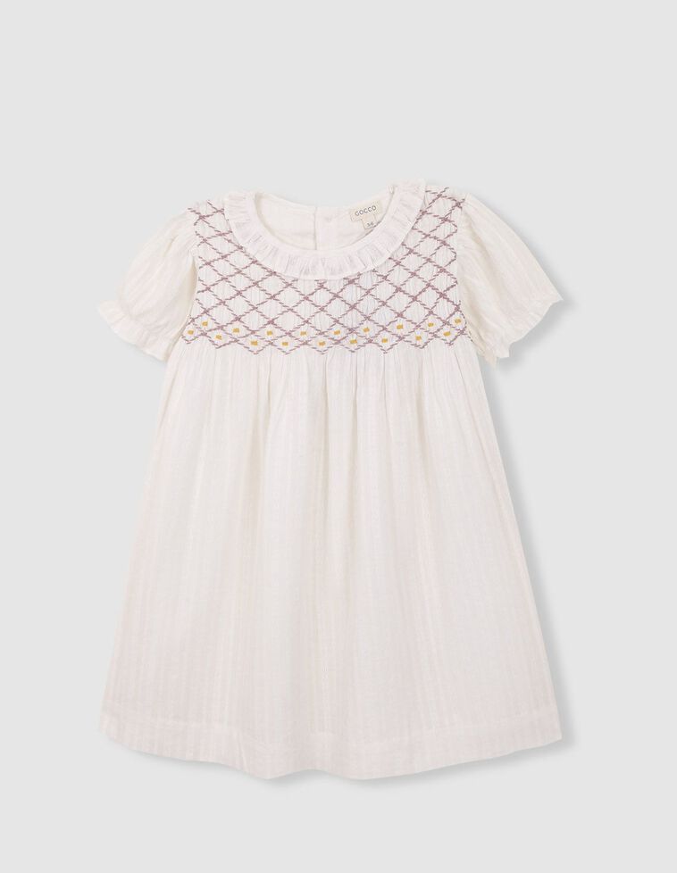 Vestido nido de abeja blanco