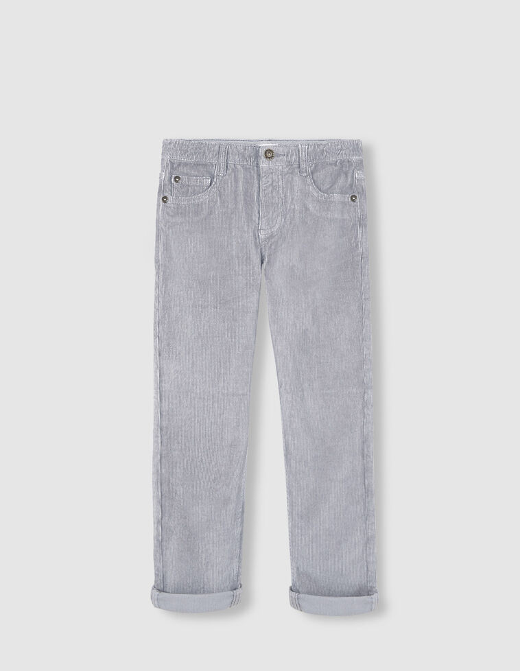 Pantalón cinco bolsillos pana gris