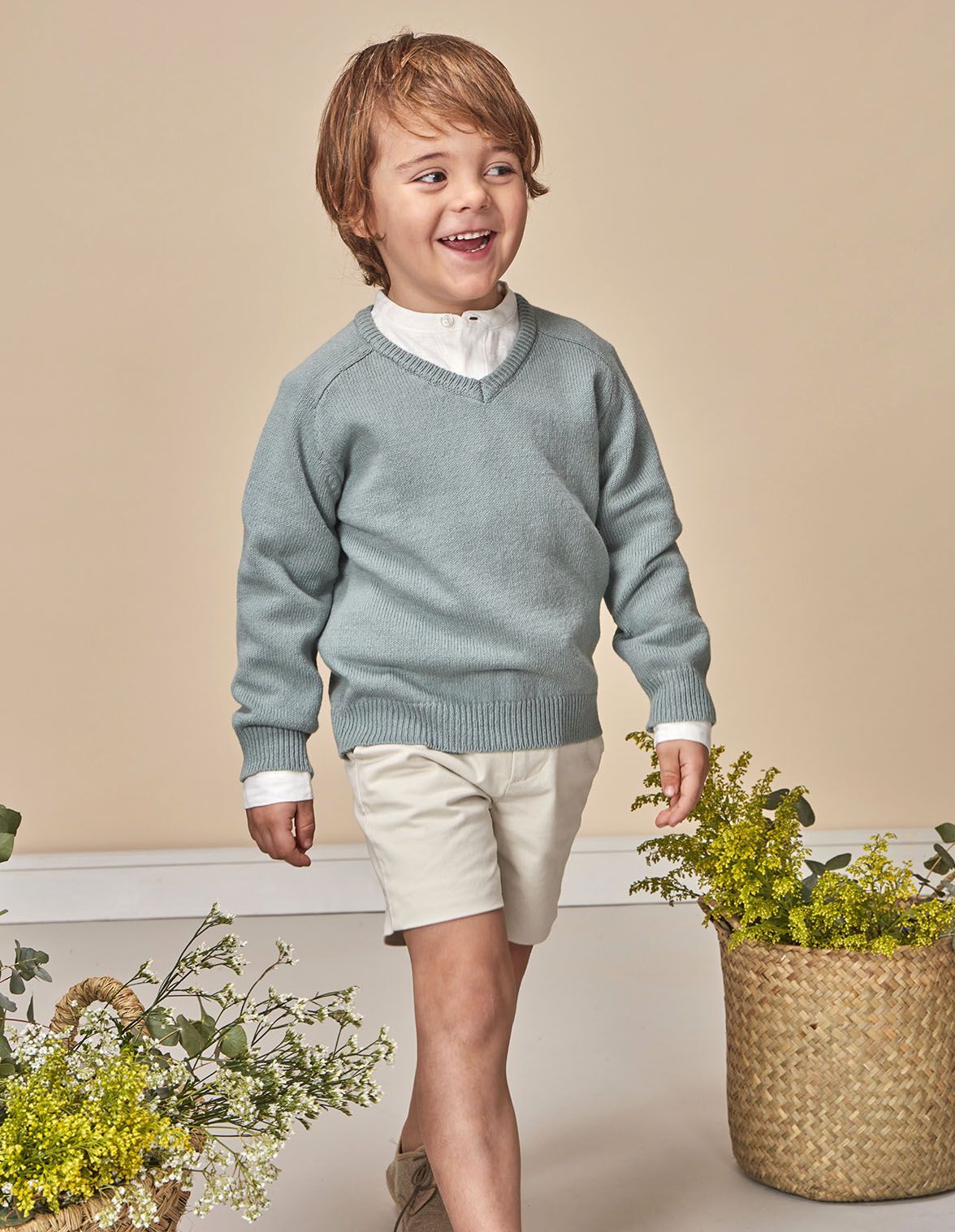 Jersey de pico verde para nino Gocco