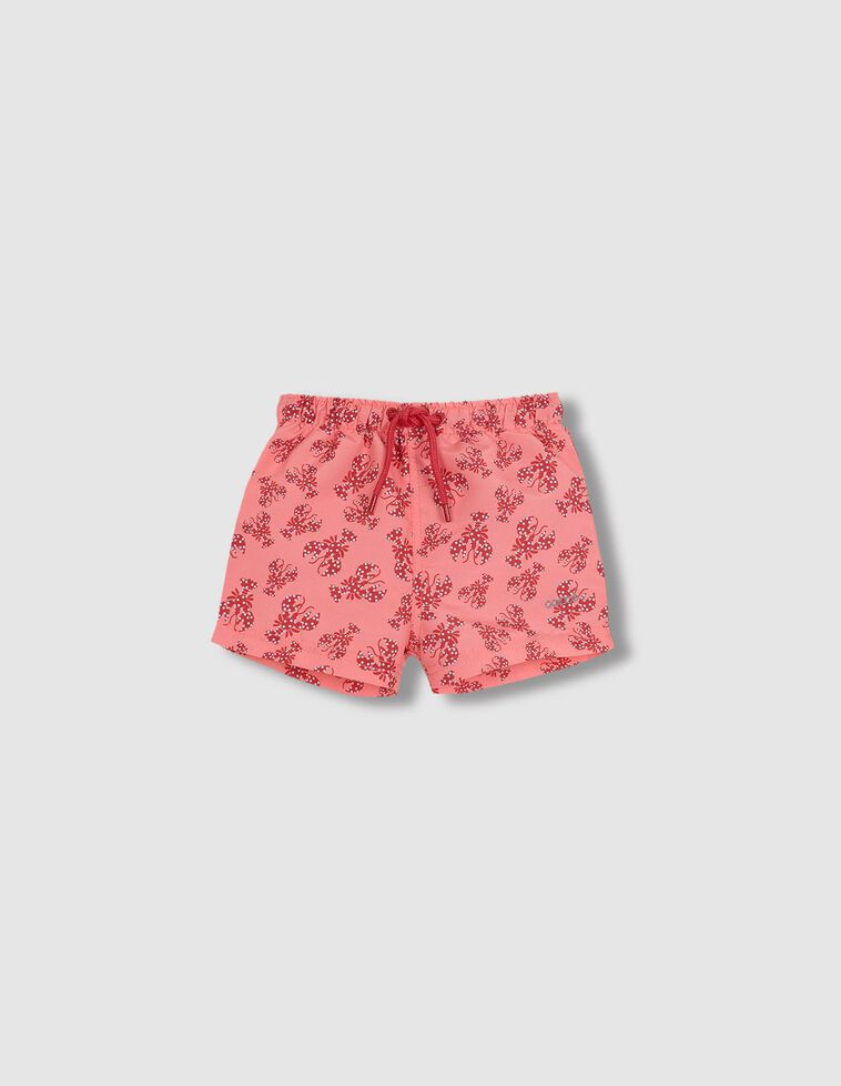 Bañador estampado langosta rosa
