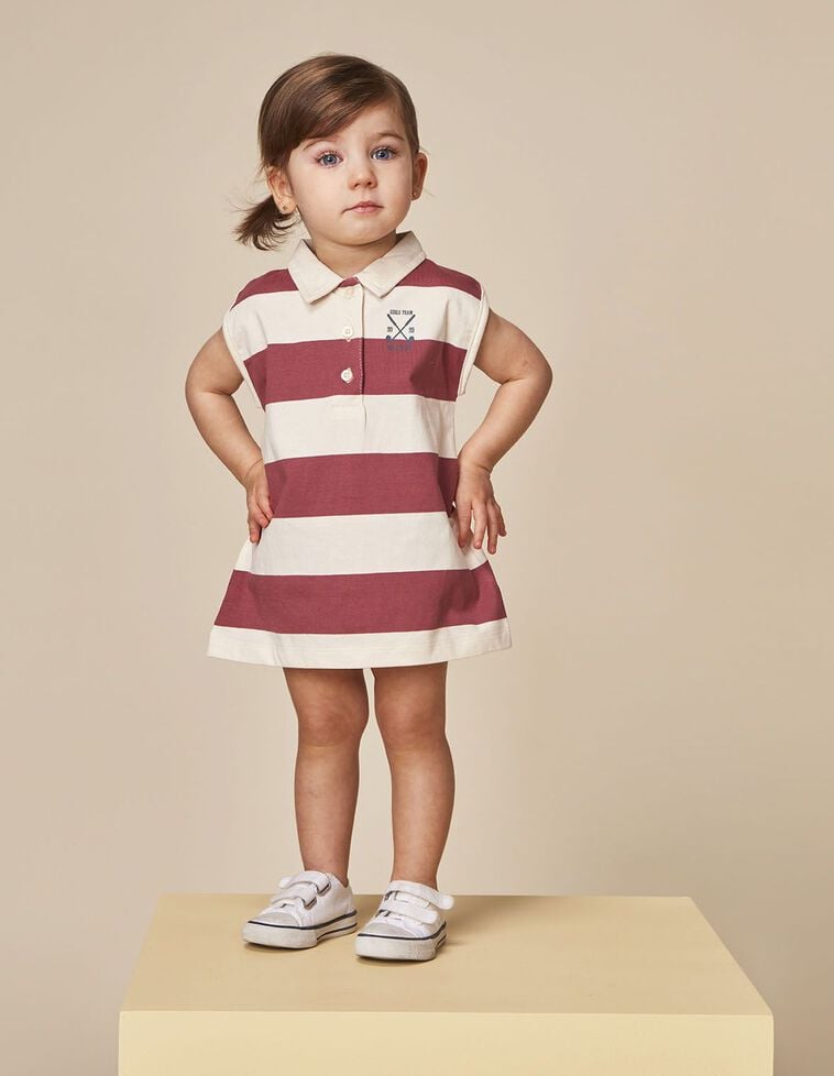 Vestido polo de rayas