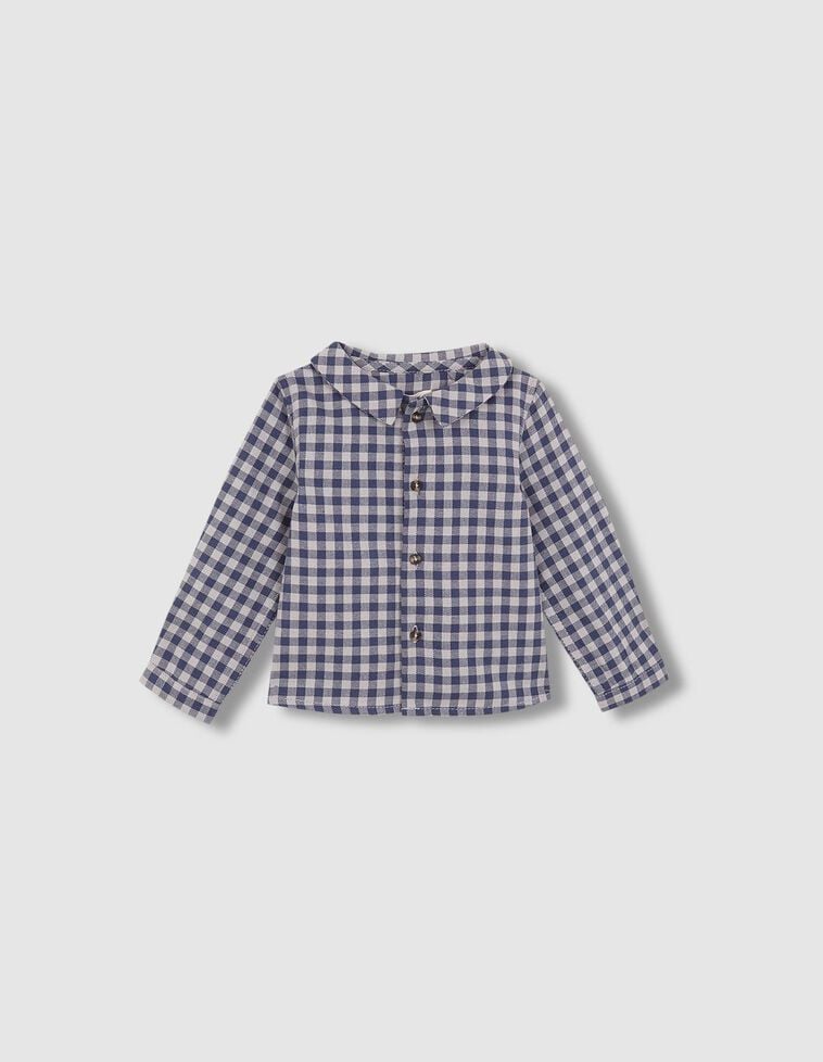 Camisa cuadro vichy azul