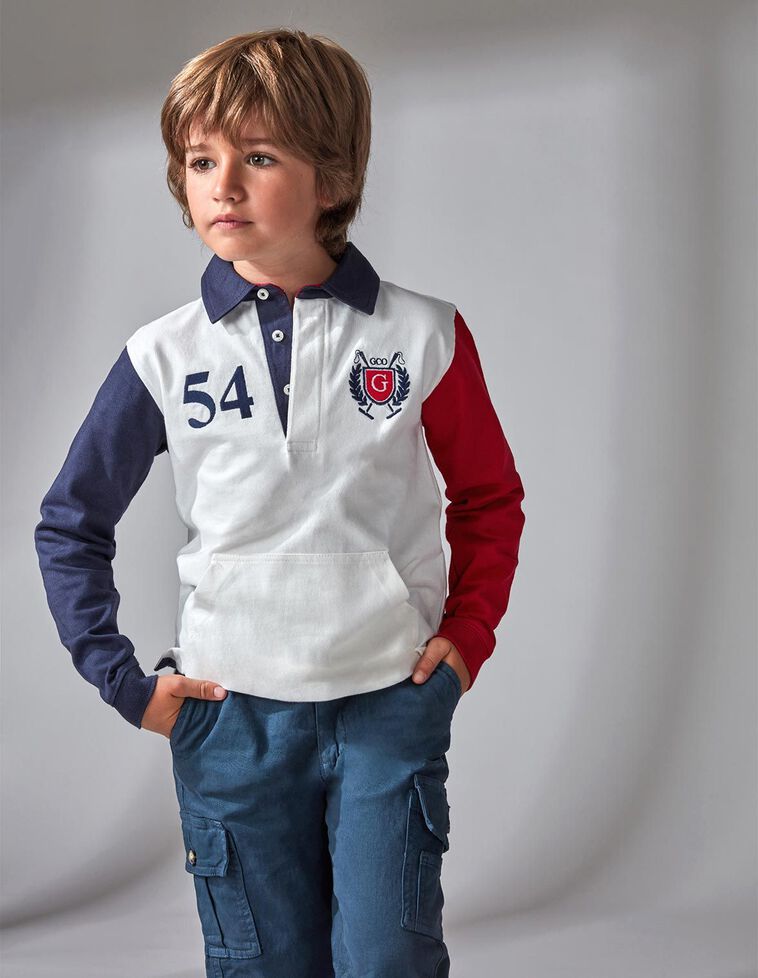 Polo tricolor bolsillo | Niño | Gocco