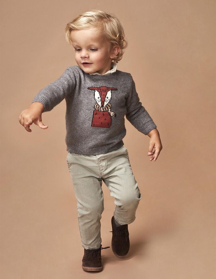 Jersey dibujo zorro gris