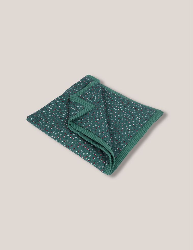 Toquilla reversible estampada verde