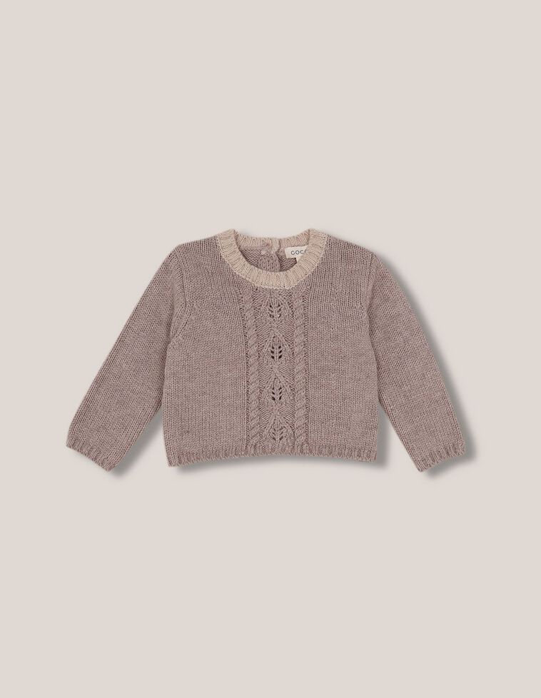 Jersey de punto de arroz piedra