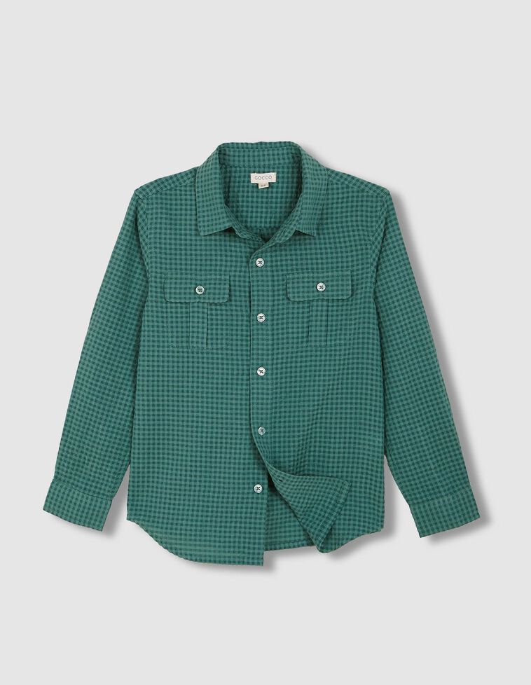 Camisa de cuadro vichy verde