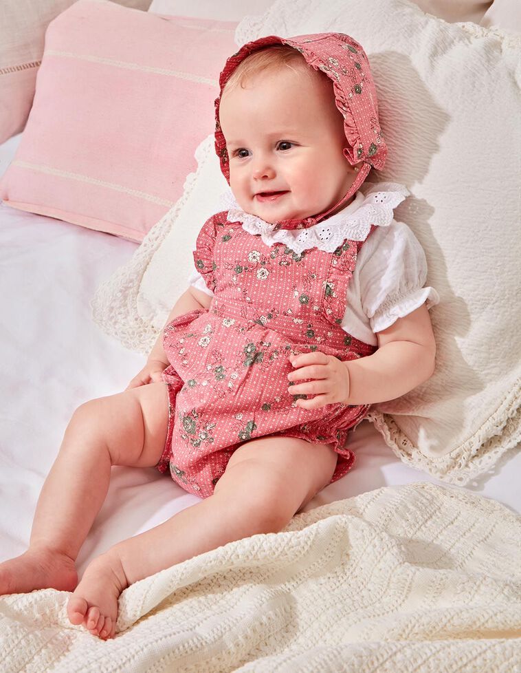 Ranita estampada con volantes rosa