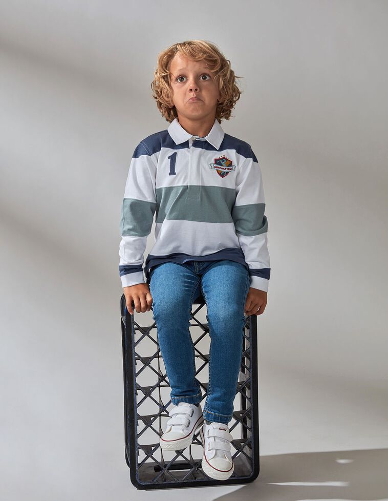 Polo raya cortada y cosida | Niño |