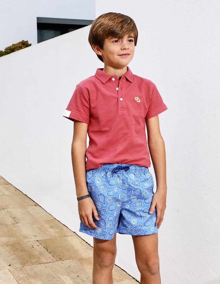 Polo detalles contraste rosa