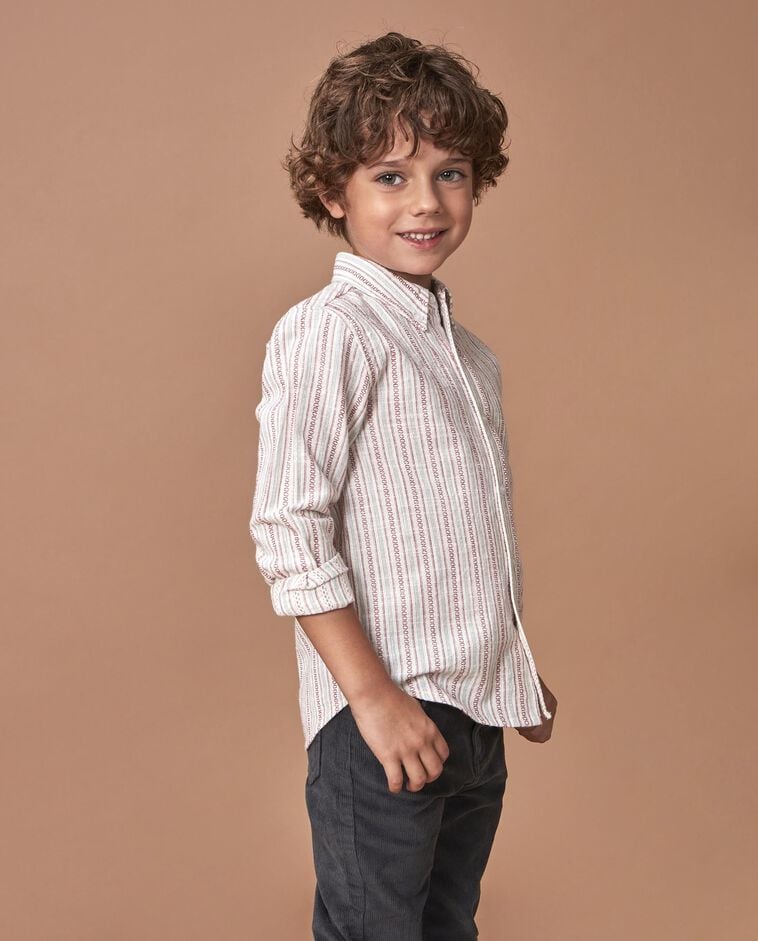 Camisa de rayas blanco ni&ntilde;o