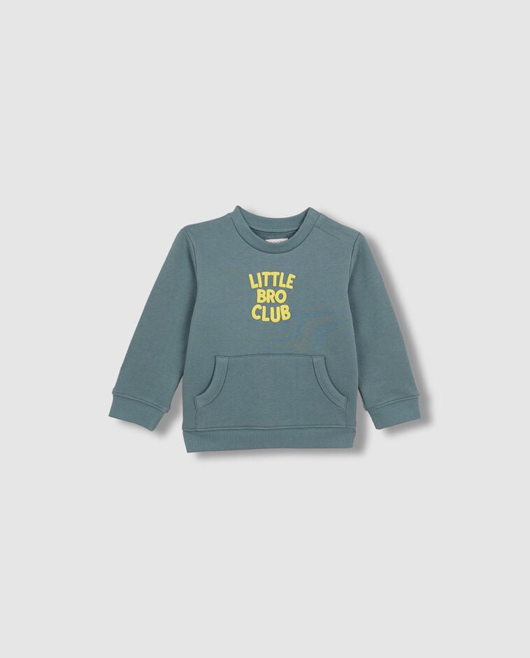 Sudadera little bro verde