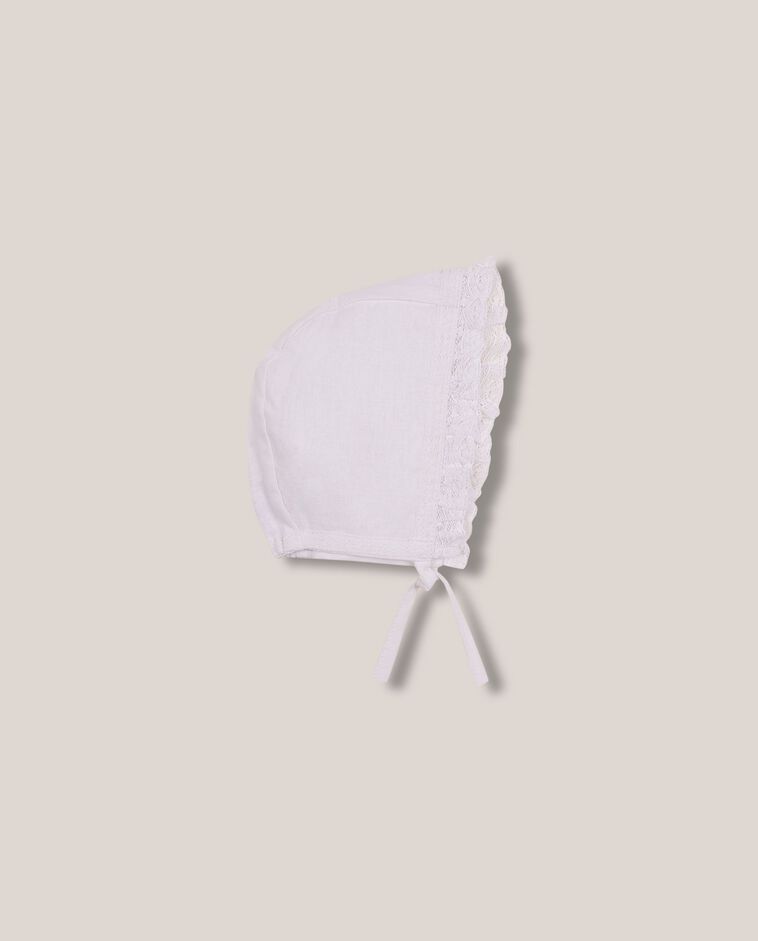 Capota lino con volante blanco