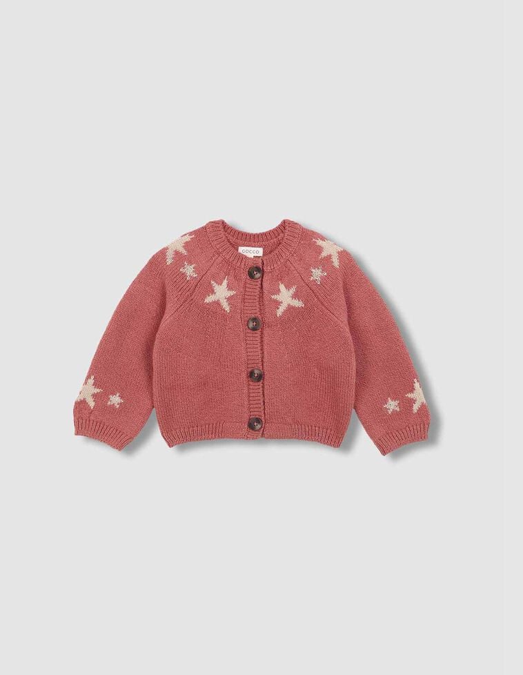 Chaqueta con estrellas rosa